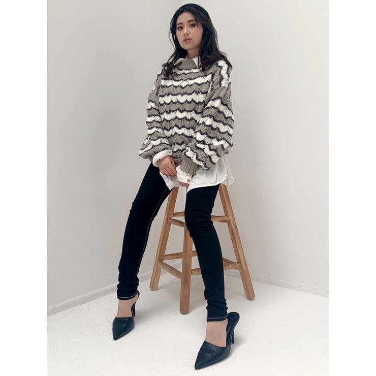 OPEN WORKボーダーニット TOPS[品番：MKSW0041811]｜GYDA