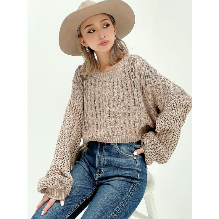 2wayブリーチメッシュスリーブニット Tops 品番 Mksw Gyda ジェイダ のレディースファッション通販 Shoplist ショップリスト