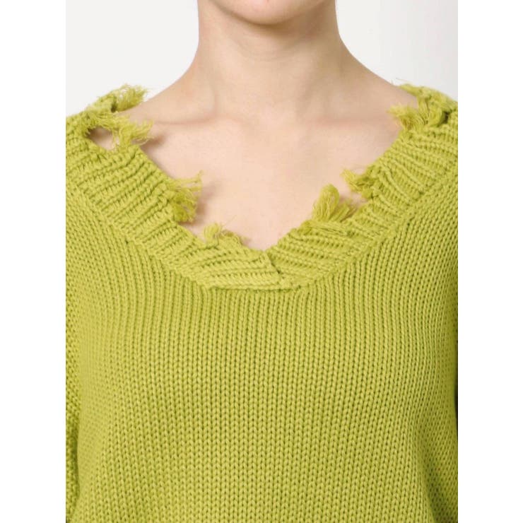 VネックグラインダーLOOSE ニット TOPS[品番：MKSW0042685