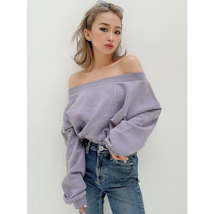 ピグメントオフショル  スウェットTOPS[品番：MKSW0041816]｜GYDA（ジェイダ）のレディースファッション通販｜SHOPLIST（ショップリスト）