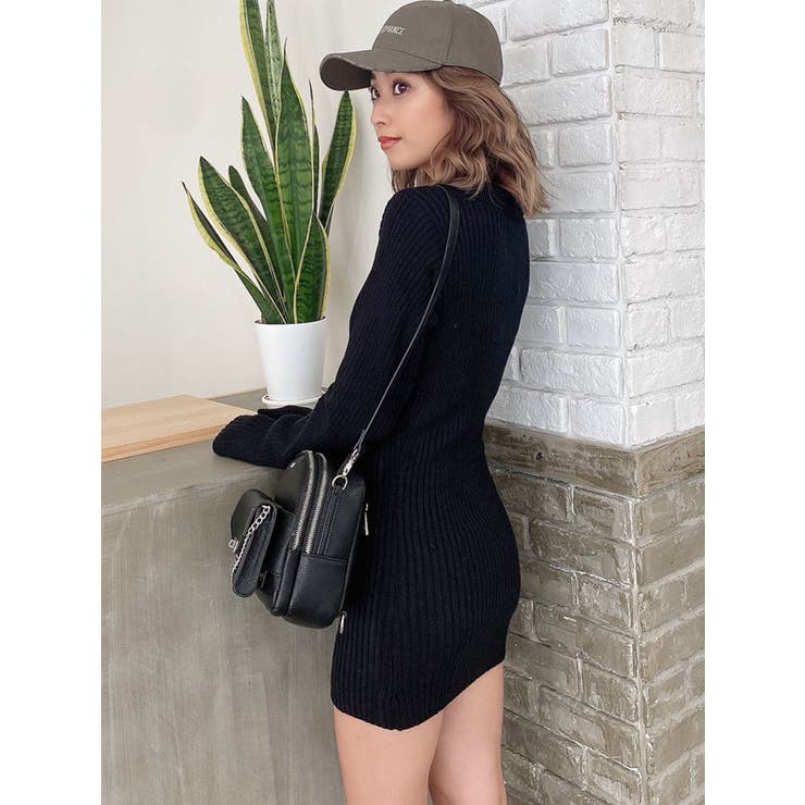 POLO collar タイトニット ワンピース[品番：MKSW0041922]｜GYDA