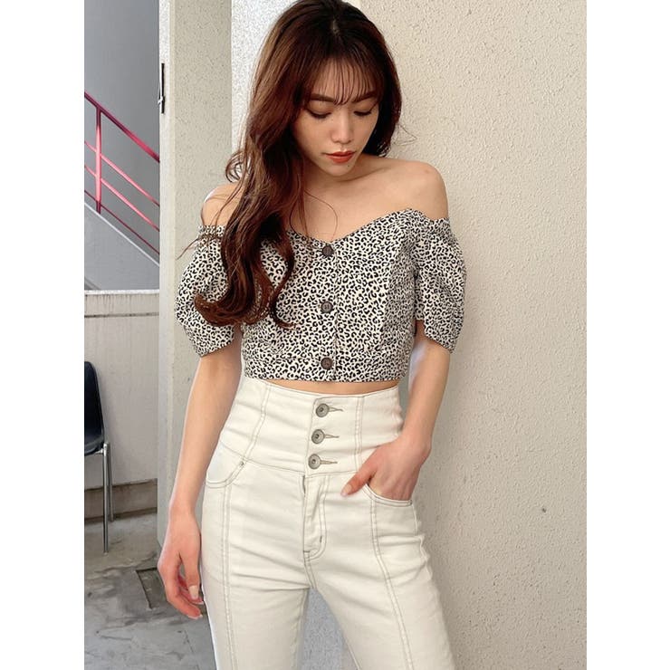 レオパードコルセットオフショルTOPS[品番：MKSW0042989]｜GYDA