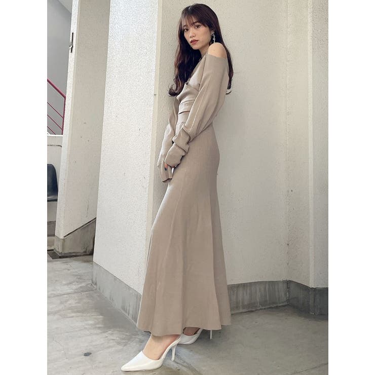 GYDA 今期新作完売商品 ニットセットアップ 新品 GYDA（ジェイダ）の「【セットアップ着用可】CHECK PATTERN シャギー