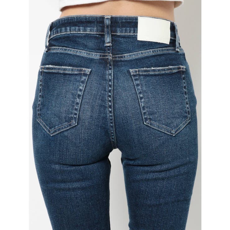 M/W サイドSWITCHINGフレアスキニーデニムパンツ[品番