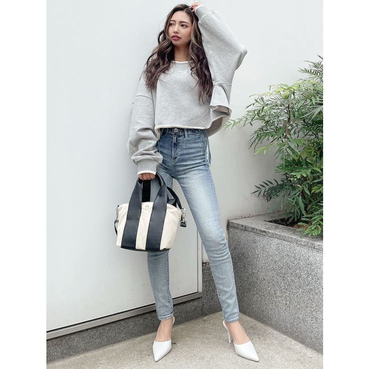 GYDA サイド ペグトップ デニムパンツ Mサイズ SIDE RIPPEDペグトップデニムパンツ[品番：MKSW0029124]｜GYDA