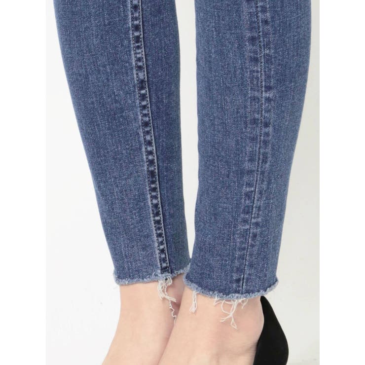 M/W KNEESダメージSHAPELYスキニーデニムパンツ[品番