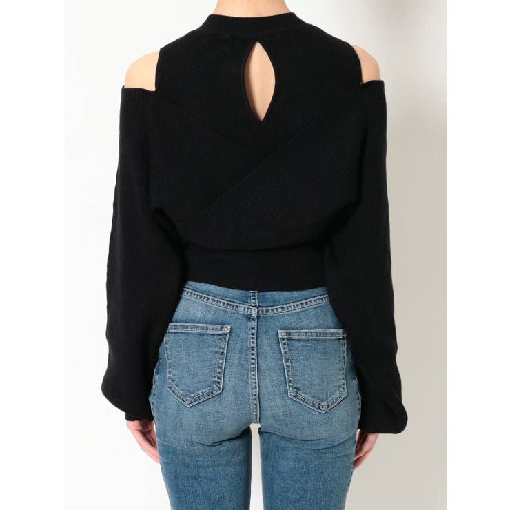 ANN DEMEULEMEESTER レイヤードカシュクールカットソー レイヤードカシュクールニット TOPS[品番：MKSW0042408]｜GYDA