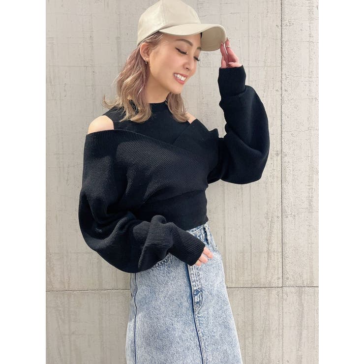 レイヤードカシュクールニット  TOPS[品番：MKSW0042408]｜GYDA（ジェイダ）のレディースファッション通販｜SHOPLIST（ショップリスト）