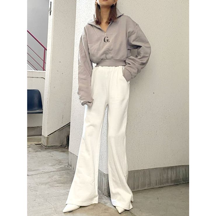 ♡未使用♡GYDA/ジェイダ☆ハーフZIPショートスウェットTOPS ハーフZIPショートスウェットTOPS[品番：MKSW0043806]｜GYDA（ジェイダ