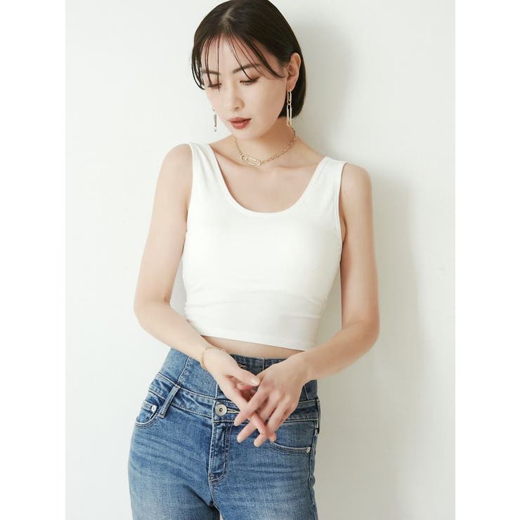 BACKクロスカップ付きタンクトップ[品番：MKSW0043052]｜GYDA（ジェイダ）のレディースファッション通販｜SHOPLIST（ショップリスト）