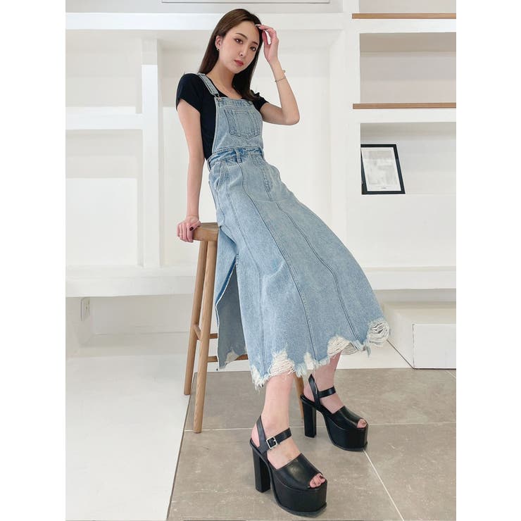 2WAYデニムサロペットスカート[品番：MKSW0043477]｜GYDA