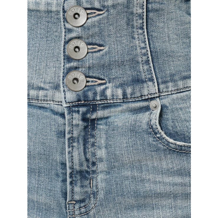H/Wボタンデニムショートパンツ[品番：MKSW0043516]｜GYDA