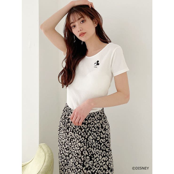 MICKEY MOUSE/FACE EMBROIDERY テレコTシャツ | GYDA | 詳細画像17 