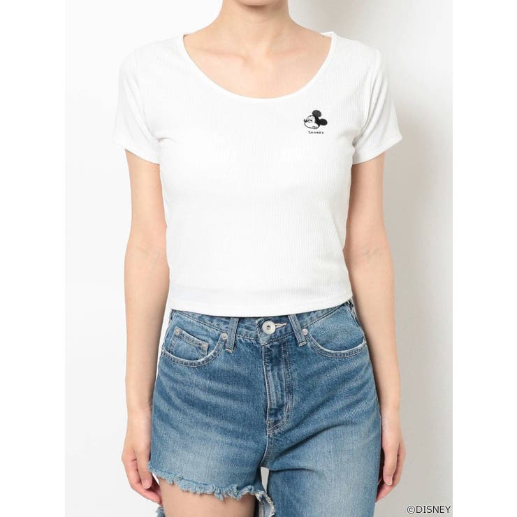 MICKEY MOUSE/FACE EMBROIDERY テレコTシャツ | GYDA | 詳細画像28 