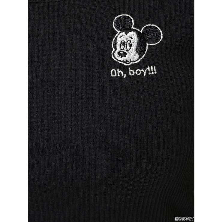 MICKEY MOUSE/FACE EMBROIDERY テレコTシャツ | GYDA | 詳細画像35 