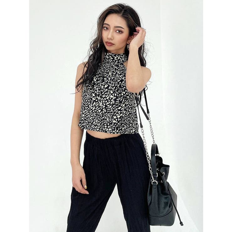 LEOPARD PATTERN アメスリブラウス[品番：MKSW0045176]｜GYDA