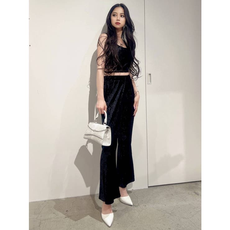 【セットアップ】サイドスリット ベロアプリーツパンツ | GYDA | 詳細画像7 