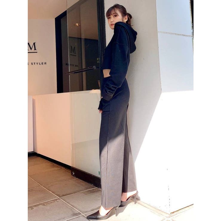 ジェイダ セットアップ ワイド スウェット パンツ トップス gyda ボリュームワイドスウェットパンツ【SETUP着用可】[品番：MKSW0061670