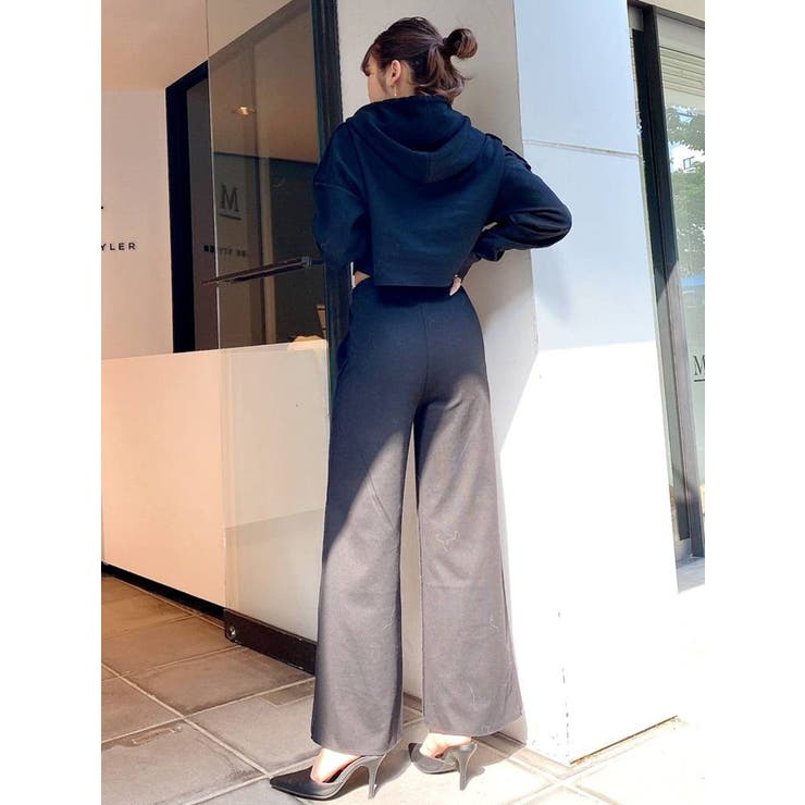 ジェイダ セットアップ ワイド スウェット パンツ トップス gyda ボリュームワイドスウェットパンツ【SETUP着用可】[品番：MKSW0061670