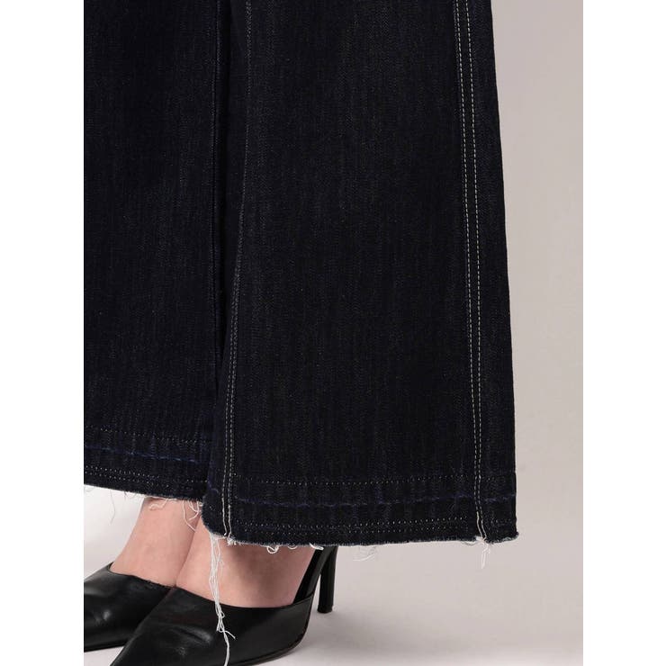 H/W SWITCHINGデザイン ワイドデニムパンツ[品番:MKSW0045967 H/W SWITCHINGデザイン ワイドデニムパンツ[品番:MKSW0045967