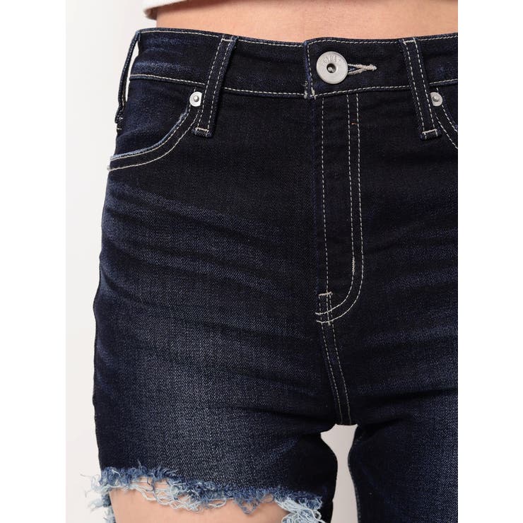 H/W THIGH ダメージデザイン スキニーデニムパンツ[品番
