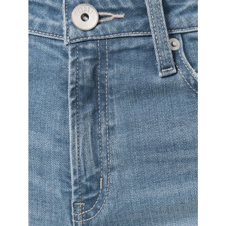 H/W THIGH ダメージデザイン スキニーデニムパンツ[品番