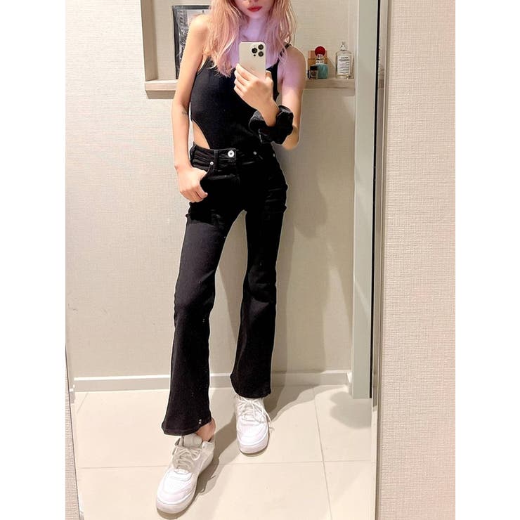 WEB限定】【TINY】H/Wフレアデニムパンツ[品番：MKSW0044917]｜GYDA