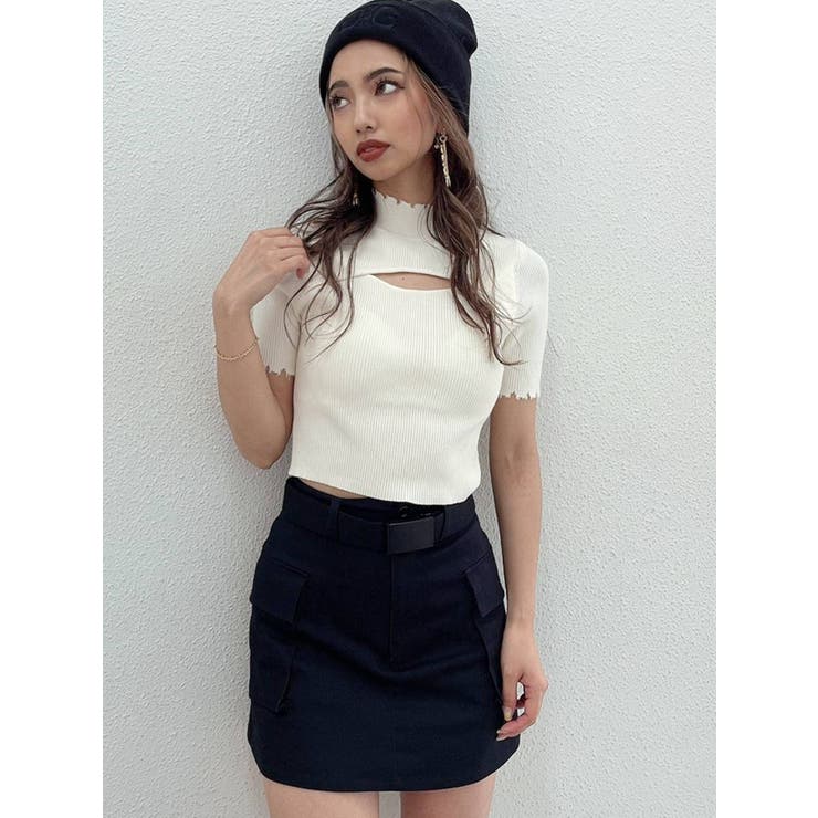 Rib-Tank Top Combination Off Shoulder Sweatshirt - DAZZLE