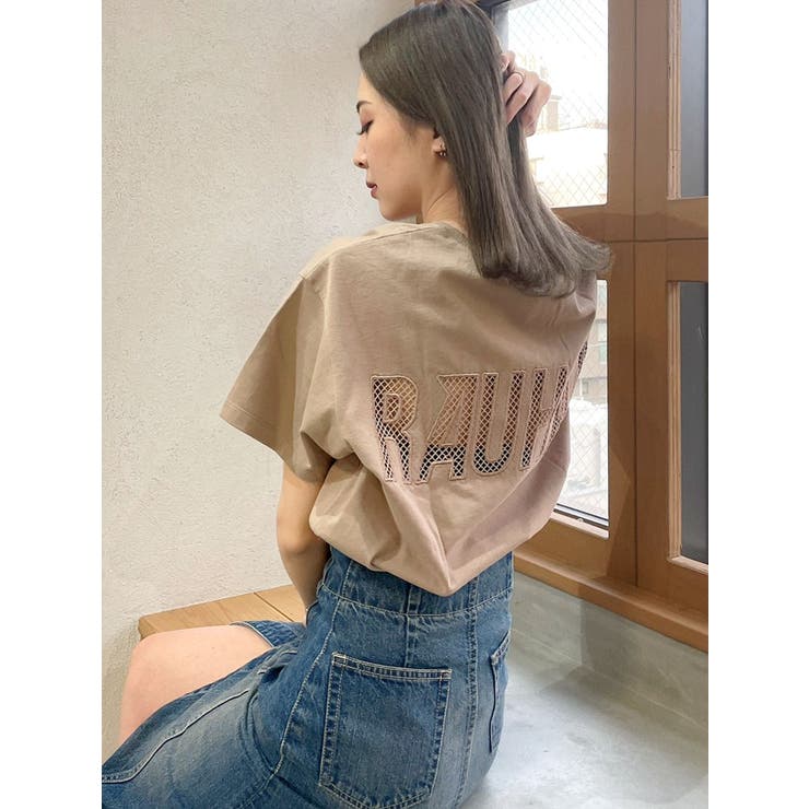 RAUHAAメッシュロゴ VネックTシャツ[品番：MKSW0046592]｜GYDA