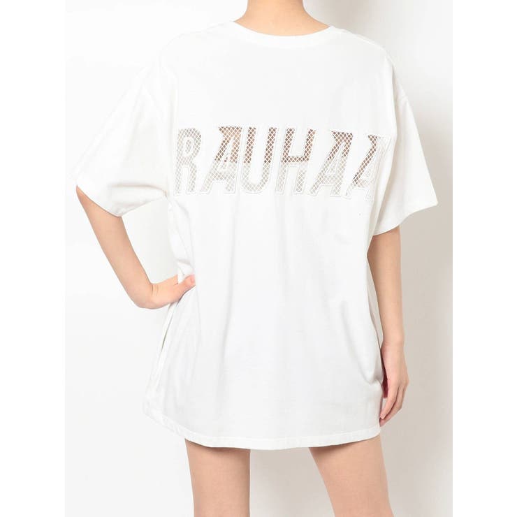 RAUHAAメッシュロゴ VネックTシャツ[品番：MKSW0046592]｜GYDA