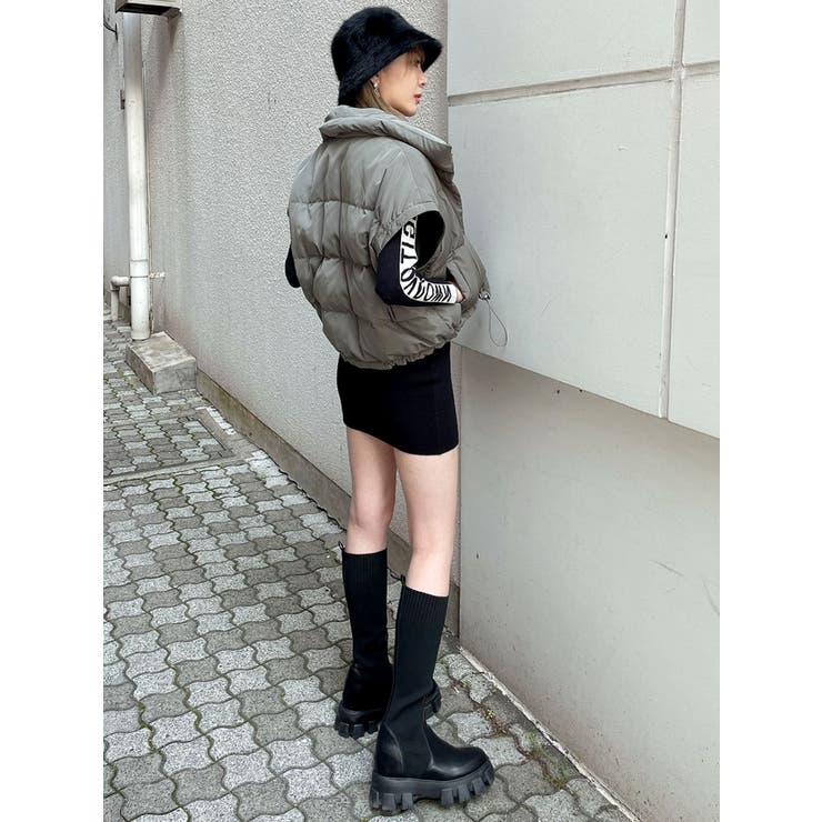 2WAYスリーブ ショートダウンコート[品番：MKSW0046876]｜GYDA