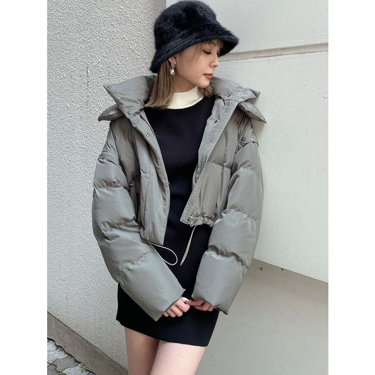 2WAYスリーブ ショートダウンコート[品番：MKSW0046876]｜GYDA