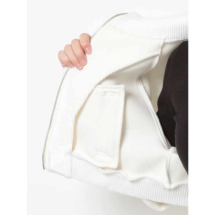 セットアップ着用可】ベロアラインスリーブ ZIP UP ブルゾン