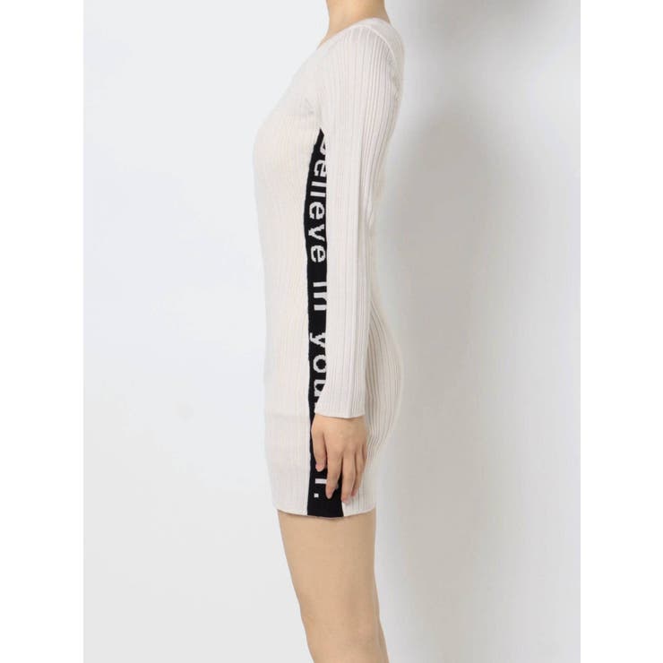 GYDA Believe in yourself. クルーネック ニット ワンピ Believe in yourself.クルーネックニットワンピース[品番