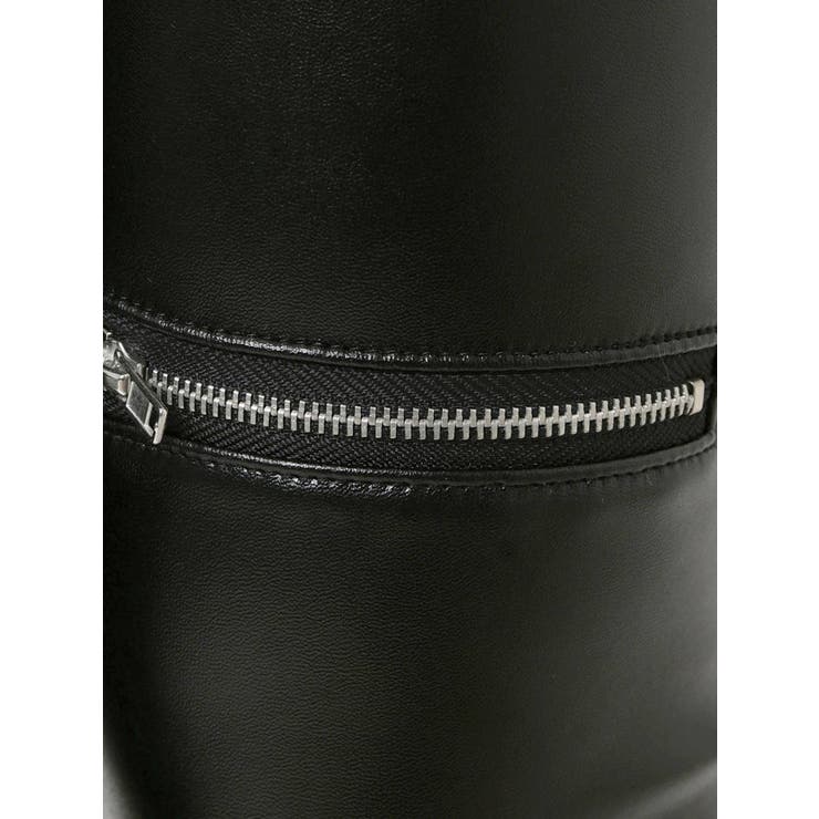 H/Wフェイクレザー RAISED BACK KNEE ZIPレギンス[品番：MKSW0047156