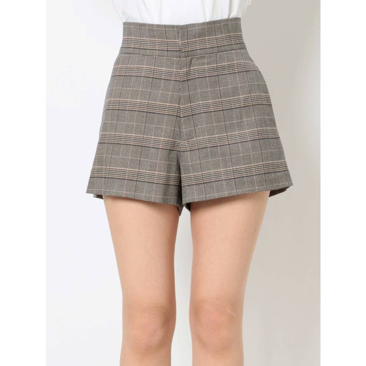 セットアップ着用可】H/Wグレンチェックショートパンツ[品番