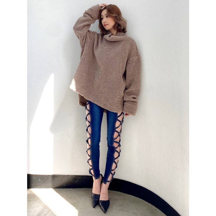 H/W SIDEデザインスキニーデニムパンツ[品番：MKSW0046439