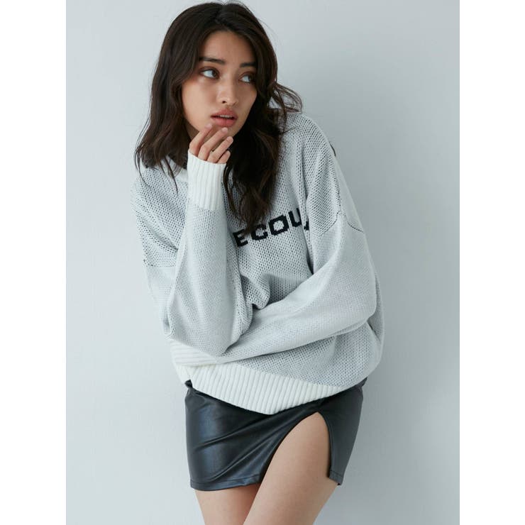 GYDA×DC STAR LOGOジャカードニットトップス[品番：MKSW0046959