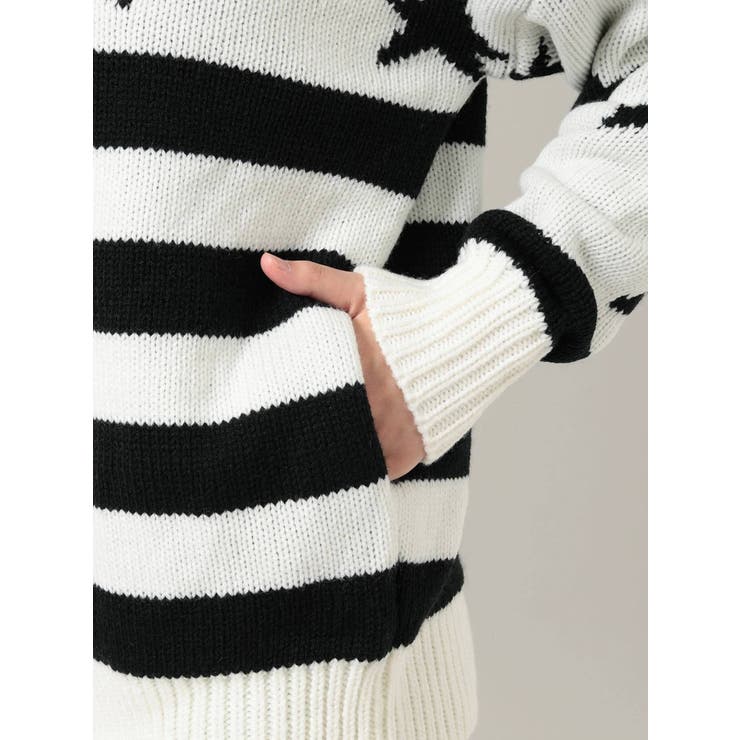 AMERICAN FLAG PATTERN ニットトップス[品番：MKSW0047184