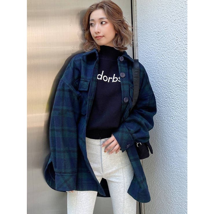 adorbs ボトルネックショートニットトップス[品番：MKSW0047188
