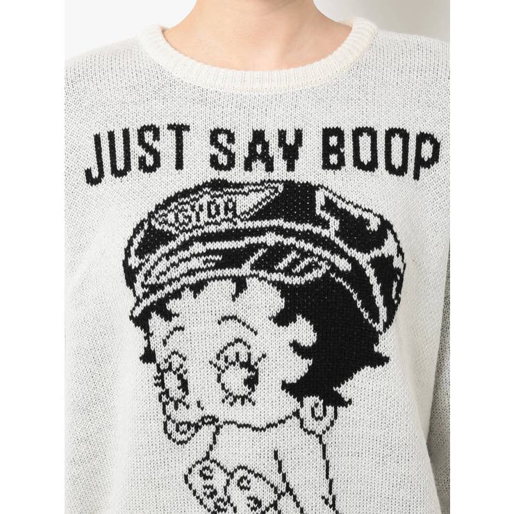 GYDA HAT BETTYBOOP ジャカードニットトップス