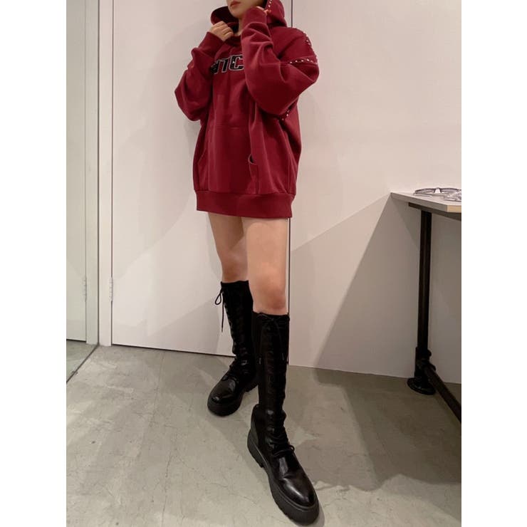 GYDA ジェイダ スタッズデザイン ビッグパーカー オーバー ロゴ 大人 SNATCHEDスタッズデザイン BIGパーカー[品番：MKSW0047195