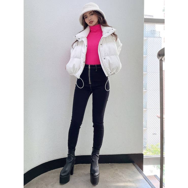 ハイネックタイトショートトップス[品番：MKSW0046453]｜GYDA