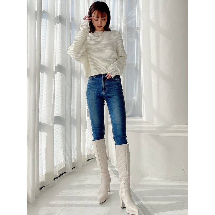 M/Wパウダーラギッドエッジ スキニーデニムパンツ[品番