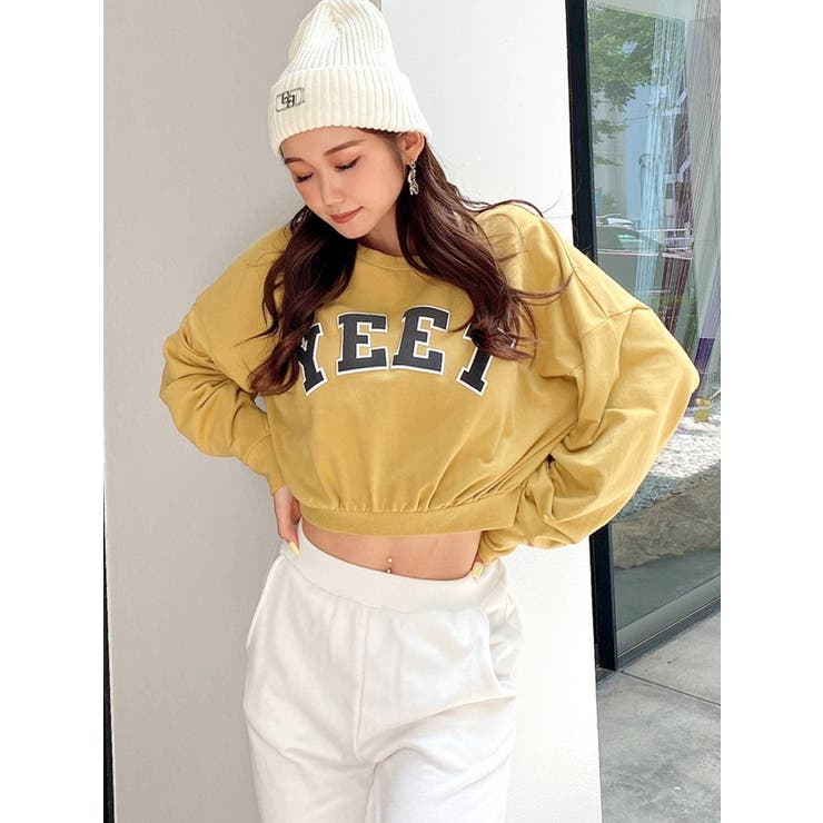 YEETアームギャザーショートトップス[品番：MKSW0047768]｜GYDA