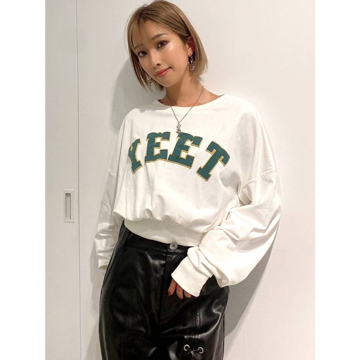 YEETアームギャザーショートトップス[品番：MKSW0047768]｜GYDA