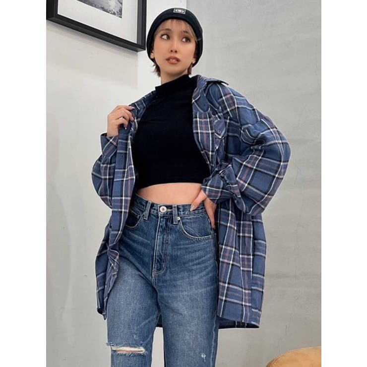 LOOSE CHECK GGシャツ | GYDA | 詳細画像6 