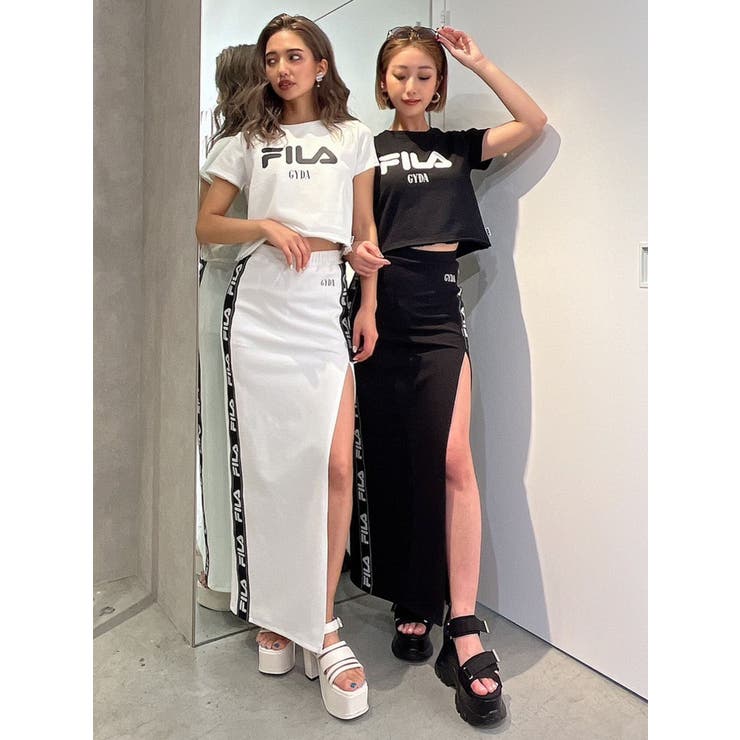 GYDA×FILA DEEPスリットスカートライクショートパンツ