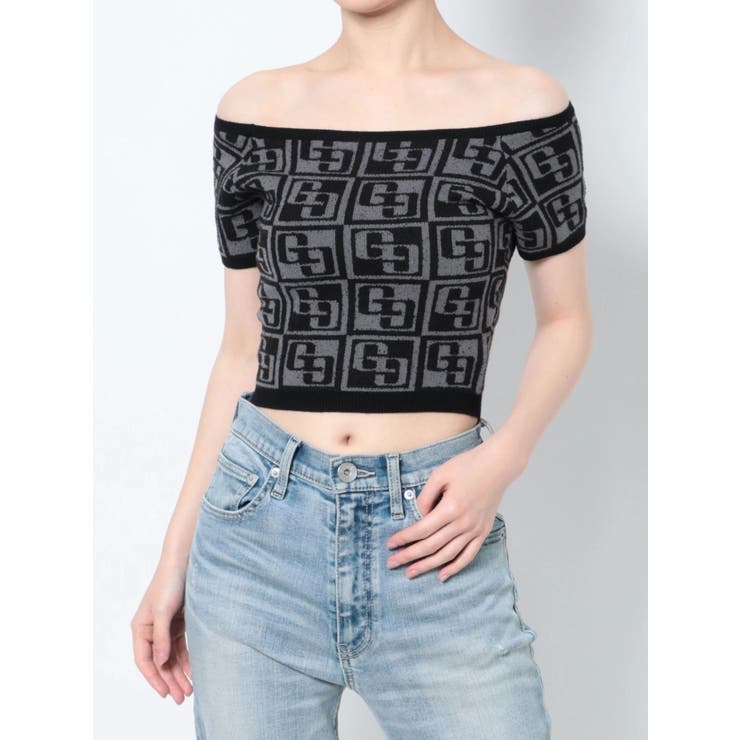 GG TILE PATTERN SHORTニットトップス[品番：MKSW0049497]｜GYDA