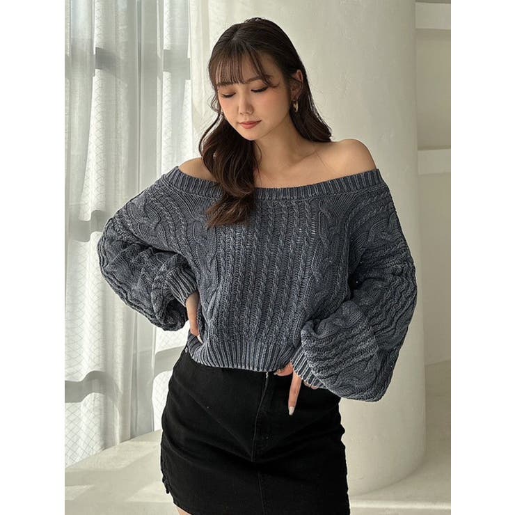 トップスGYDA 2WAYブリーチBACKボタンニットTOPS